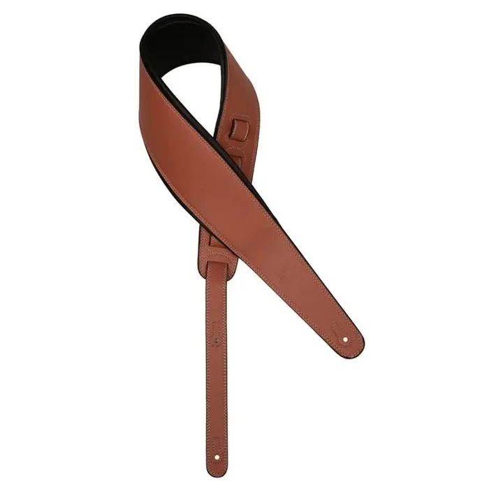 Gaucho Biker Series guitar strap, 4 inch wide, light brown