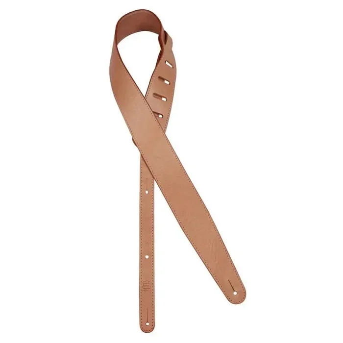 Gaucho Cobbler Series guitar strap, top quality European leather, 5,5 cm. wide, natural