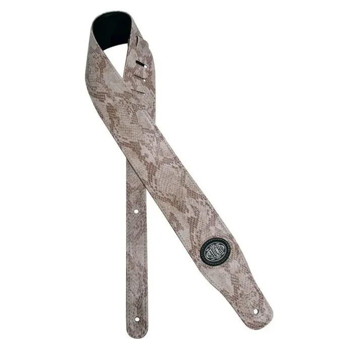 Gaucho Cobra Series gitaarriem, wit snakeskin