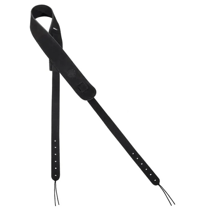 Gaucho Grass Series banjoriem, zwart suede voorzijde, zwart suede achterzijde, chromen clips