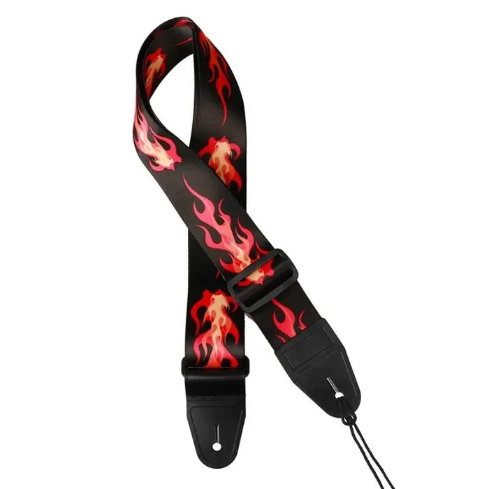 Gaucho Icon Series guitar strap ‘rockabilly flame‘