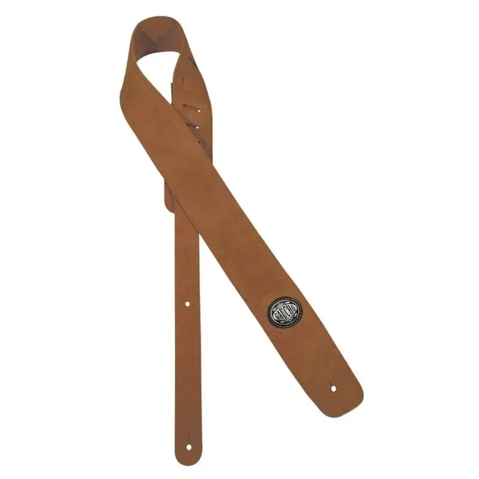 Gaucho Padded Suede Series gitaarriem, lichtbruin suede voorzijde, lichtbruin suede achterzijde