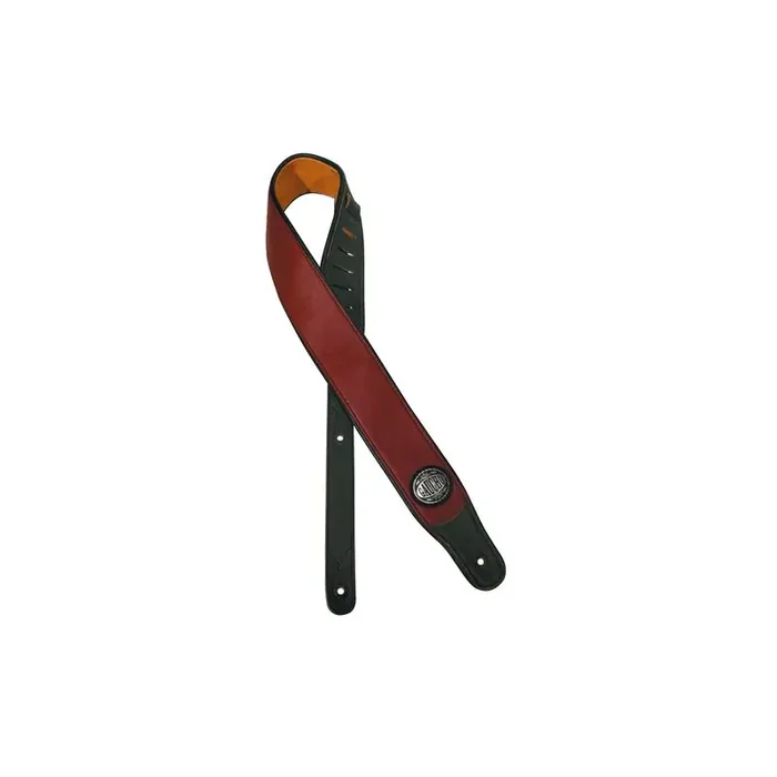 Gaucho Stylish Series gitaarriem, rood, zwarte achterzijde