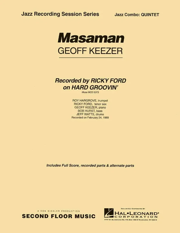Geoff Keezer Masaman Full Score Jazz Ensemble