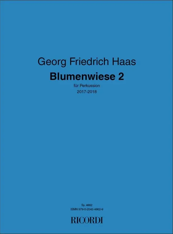 Georg Friedrich Haas Blumenwiese 2 Sonstige Percussion
