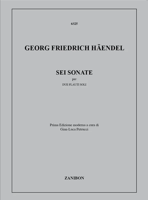 Georg Friedrich Händel 6 Sonate Flöte Solo