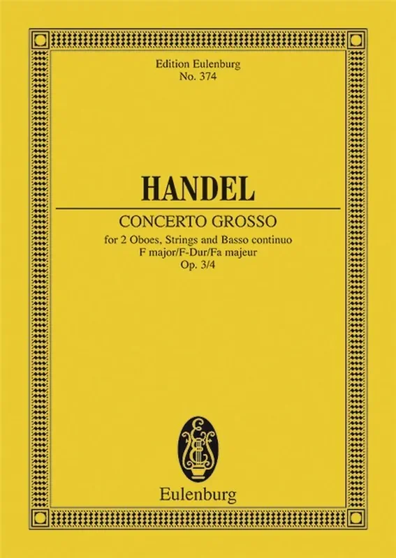 Georg Friedrich Händel Concerto Grosso Op. 3 N. 4 Fa (Redlich/Hudson) Kammerensemble