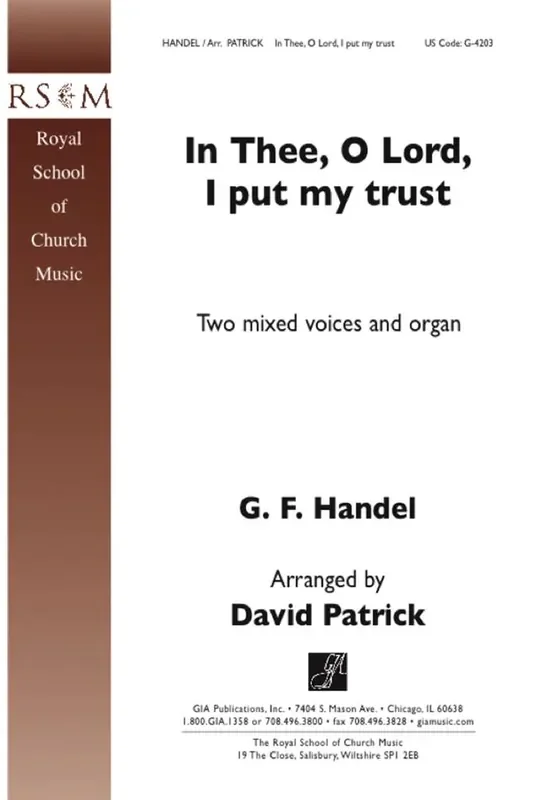 Georg Friedrich Händel In Thee, O Lord, I Put My Trust Gemischter Chor mit Begleitung