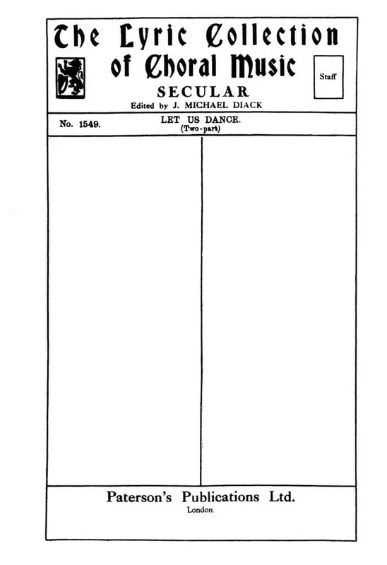 Georg Friedrich Händel Let Us Dance Frauenchor mit Begleitung