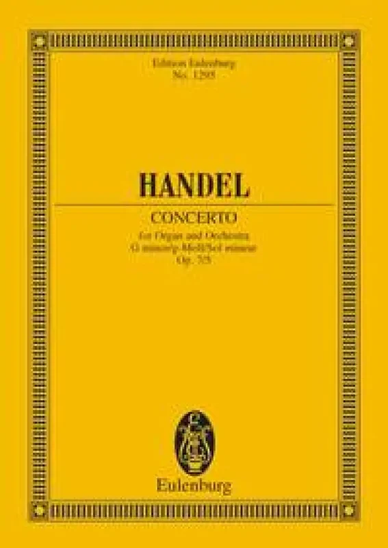 Georg Friedrich Händel Organ Concerto No. 5 In G Minor Op. 7 No. 5 Kammerensemble