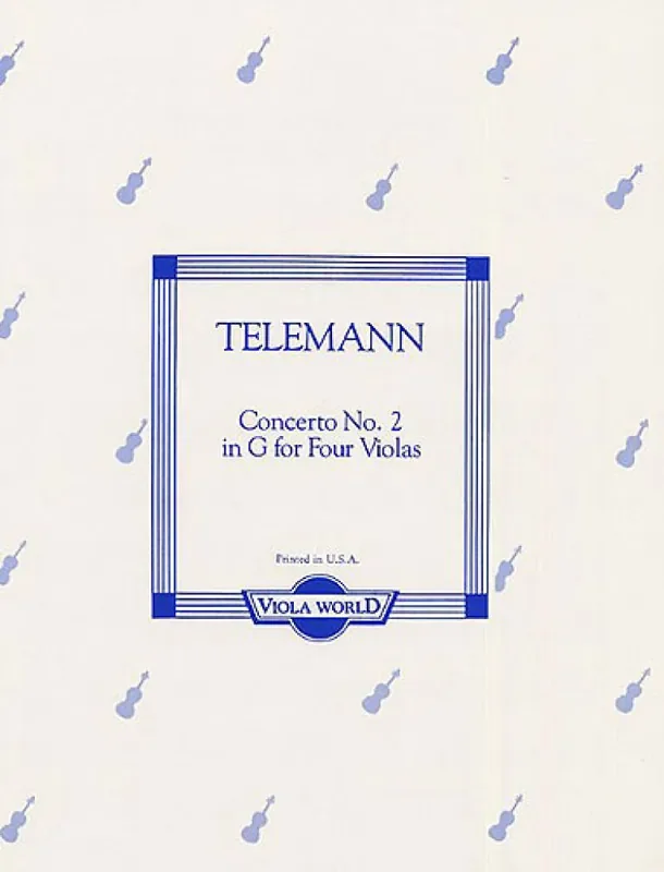 Georg Philipp Telemann Concerto No.2 In G Viola Ensemble