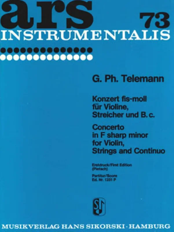Georg Philipp Telemann Konzert Streichorchester mit Solo