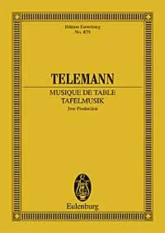 Georg Philipp Telemann Tafelmusik (Iii Vers.) (Bergmann) Orchester