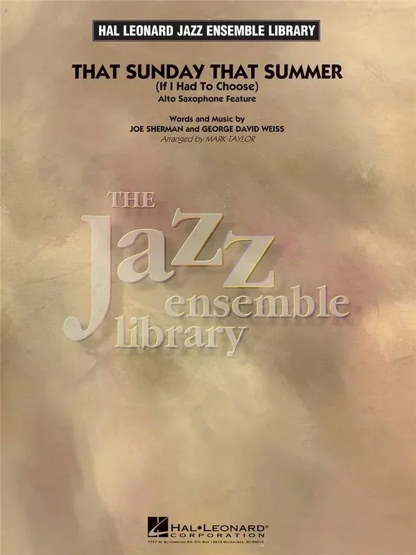 George David Weiss That Sunday That Summer (If I Had to Choose) (Arr. Mark Taylor) Jazz Ensemble mit Solo