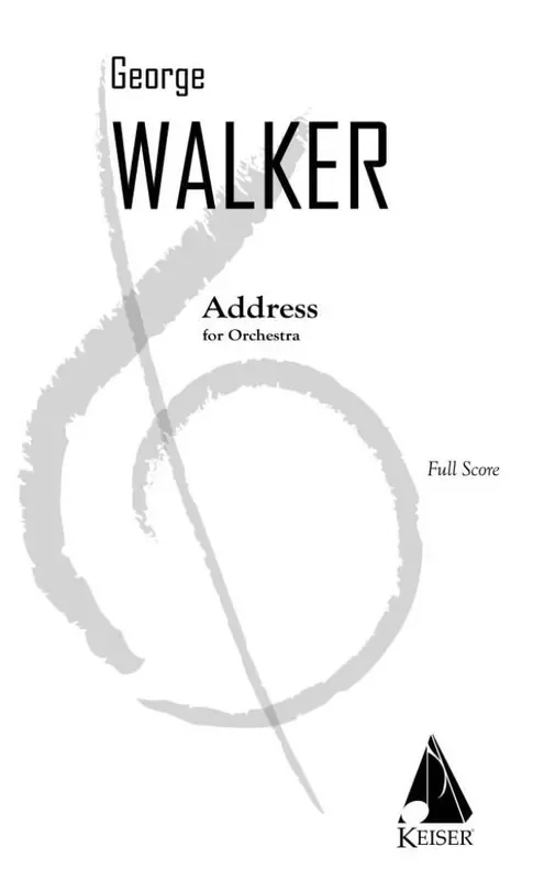 George Walker Address for Orchestra Orchester