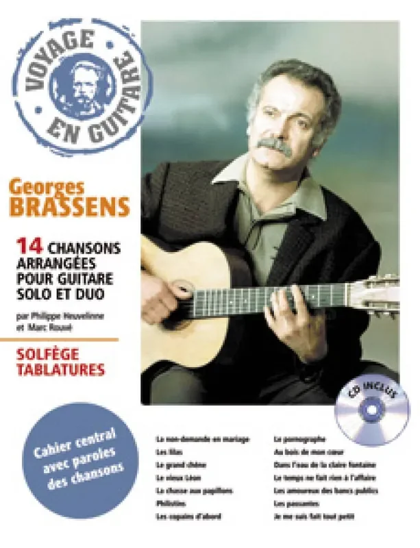 Georges Brassens Voyage en Guitare – Georges Brassens (Arr. Philippe Heuveline) Gitarre Solo