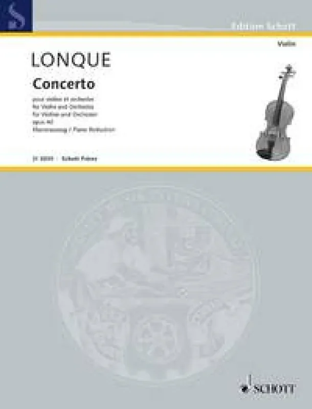 Georges Lonque Violin Concerto op. 40 Orchester mit Solo