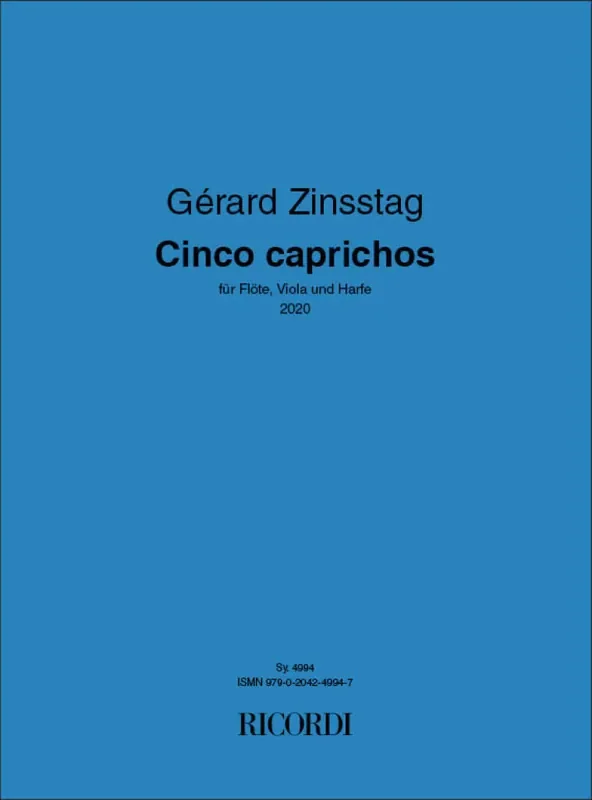 Gérard Zinsstag Cinco caprichos Kammerensemble