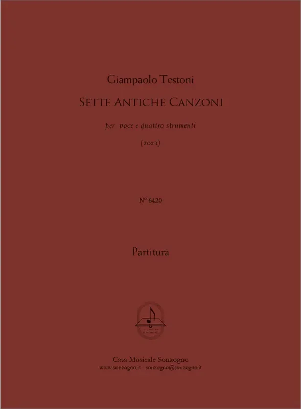 Giampaolo Testoni Sette Antiche Canzoni Kammerensemble