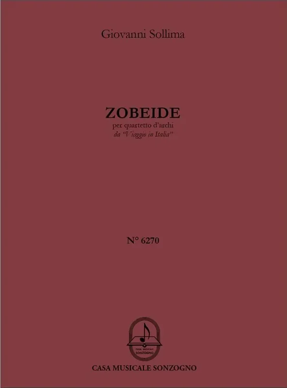 Giovanni Sollima Zobeide (da Viaggio in Italia) Streichquartett