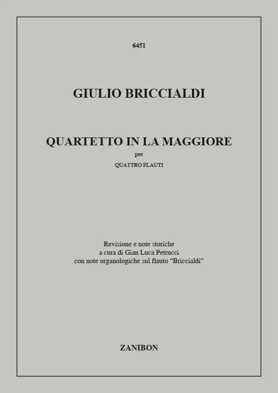 Giulio Briccialdi Quartetto A-major Flöte Duett
