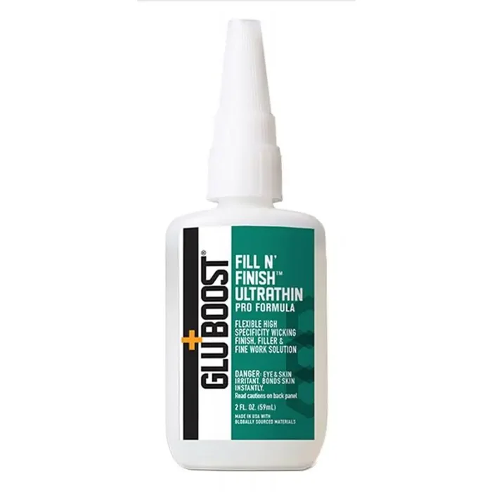 Gluboost Fill n’ Finish ultra thin finisher cyanoacrylic glue