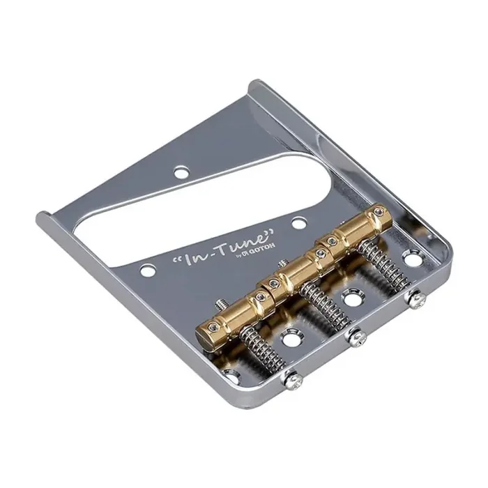 Gotoh BS-TC1 bridge-tailpiece T-model with brass saddles, chrome