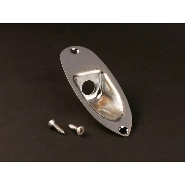 Gotoh Master Relic Collection jack plate, including screws, aged chrome