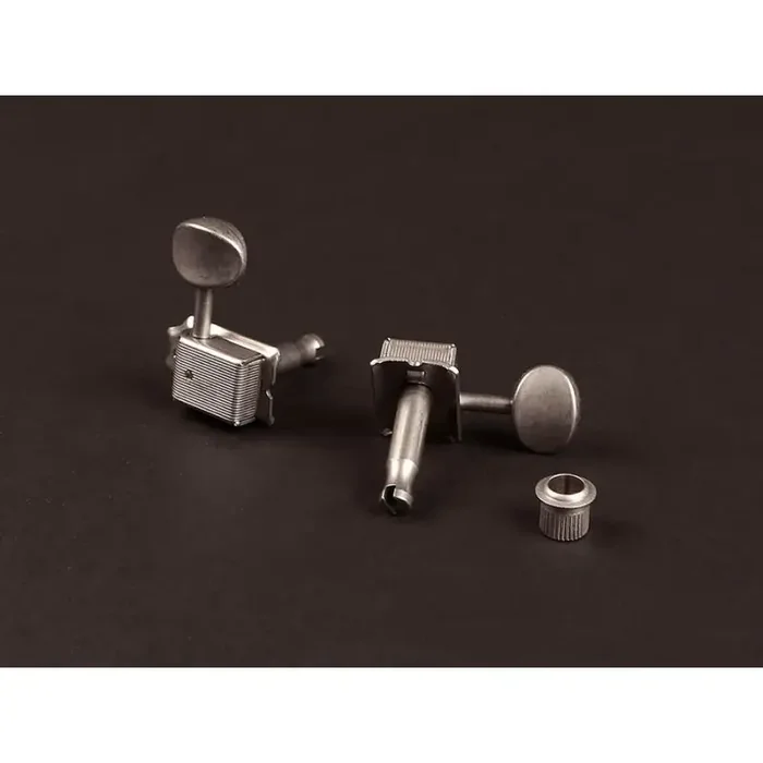 Gotoh Master Relic Collection machine heads for guitar, 6x left, ratio 1 15, aged nickel button, aged nickel