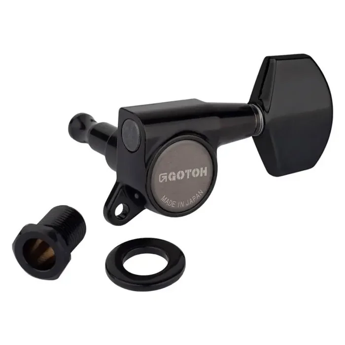 Gotoh SG381 machine heads with 01 buttons, 6L, black