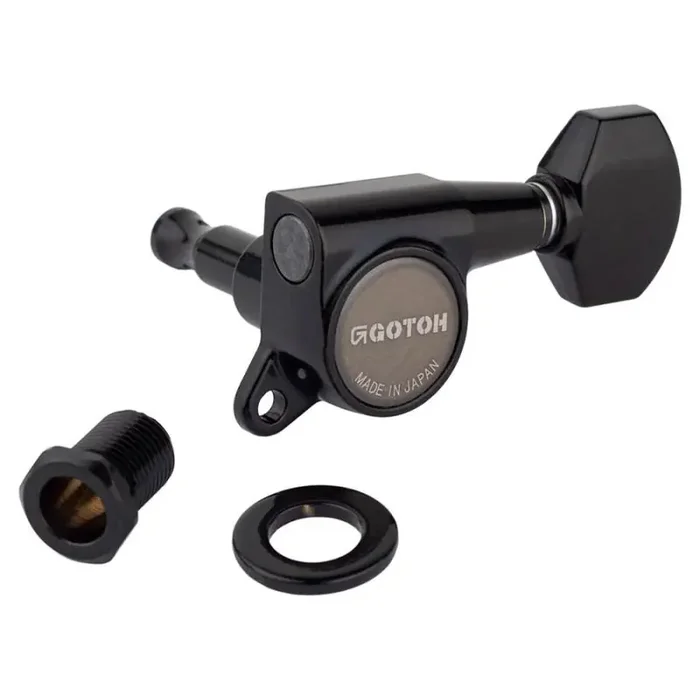 Gotoh SG381 machine heads with 07 buttons, 4L2R, black