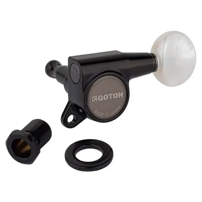 Gotoh SG381 machine heads with Magnum Lock and 05PW buttons, 6L, black
