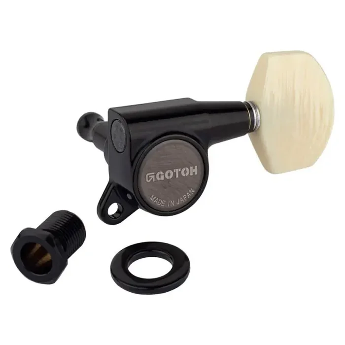 Gotoh SG381 machine heads with Magnum Lock and M01 buttons, 3L3R, black