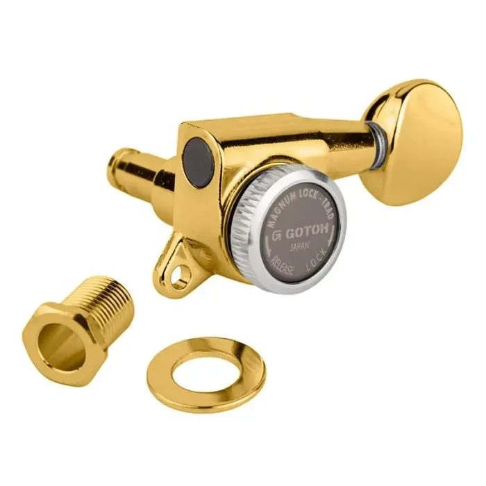 Gotoh SG381 machine heads with Magnum Lock Trad and 05 buttons, 3L3R, gold