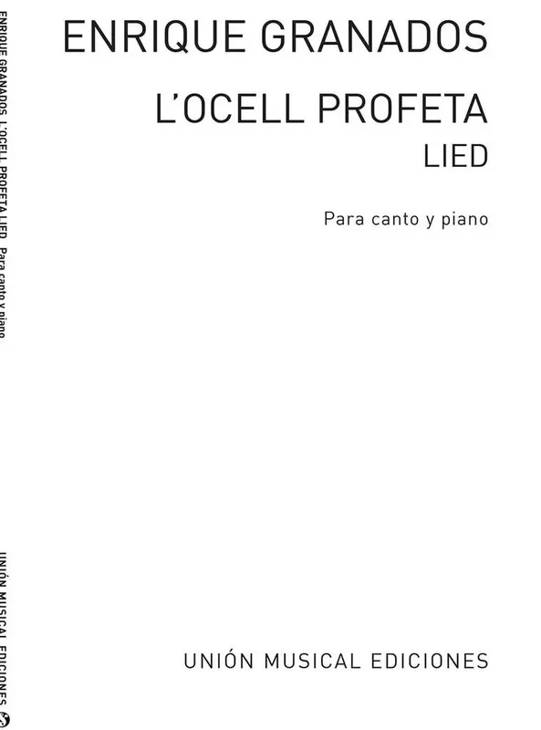 Granados L‘Ocell Profeta Gesang mit Klavier