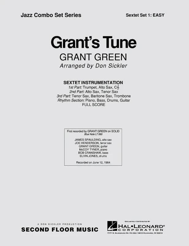 Grant Green Grant‘s Tune (Arr. Don Sickler) Jazz Ensemble