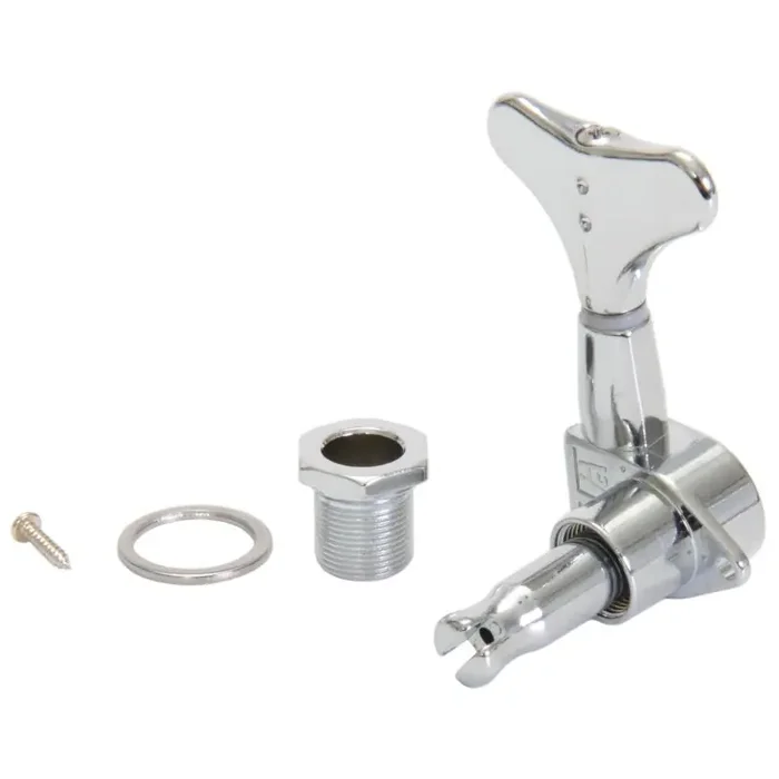 Graph Tech PRB-6330-C0 Ratio Bass Machine Heads with Y-Style Button – 6-String, 3 + 3 – Chrome