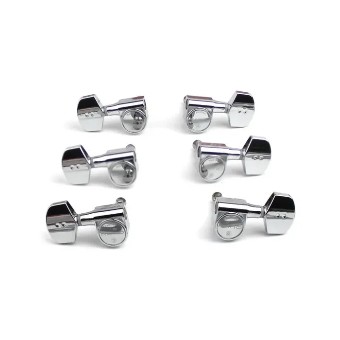 Graph Tech PRN-2311-C0 Ratio Electric Guitar Machine Heads with Contemporary Button – 3 + 3 – Chrome