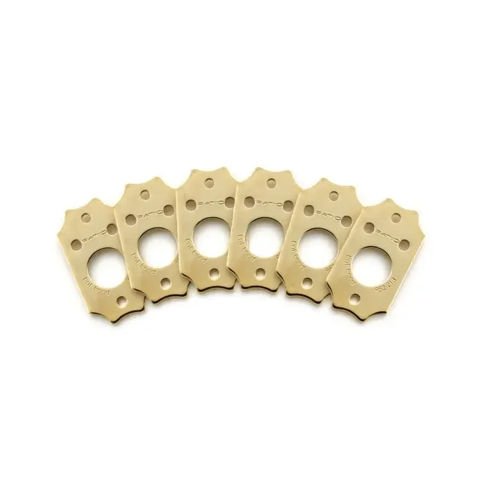 Graph Tech PRT-952-213-G0 Ratio InvisoMatch Mounting Plates, G-Style Two Screw Hole (6 pcs.) – Gold