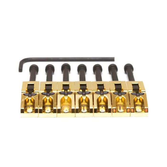 Graph Tech String Saver PG-0080-G7 – Floyd Rose Style Saddles, 7-String – Gold