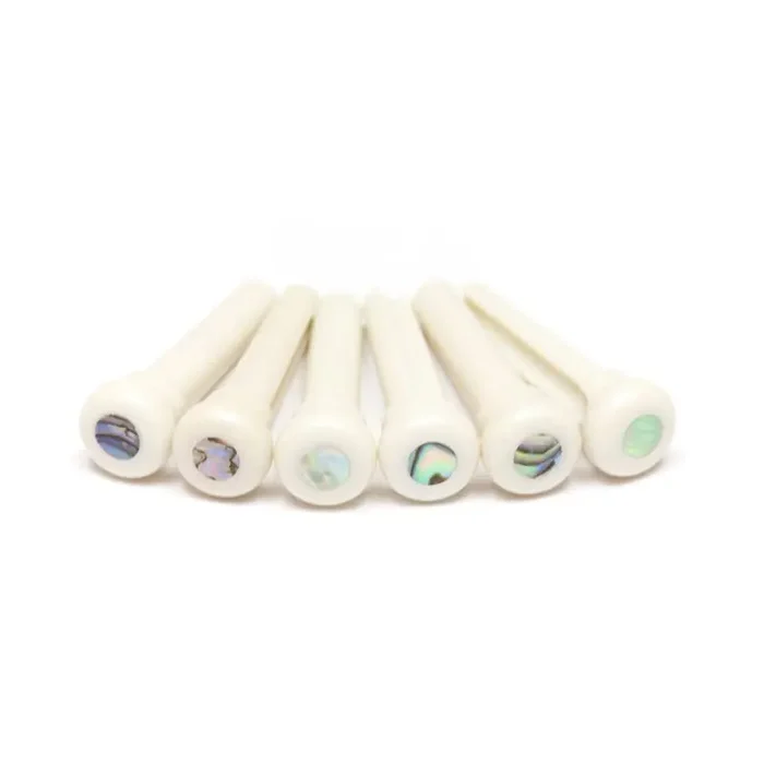 Graph Tech TUSQ LP-1000-60 – Presentation Style Bridge Pins, White, Paua Shell Inlay – Luthier‘s Pack, 60 pcs.