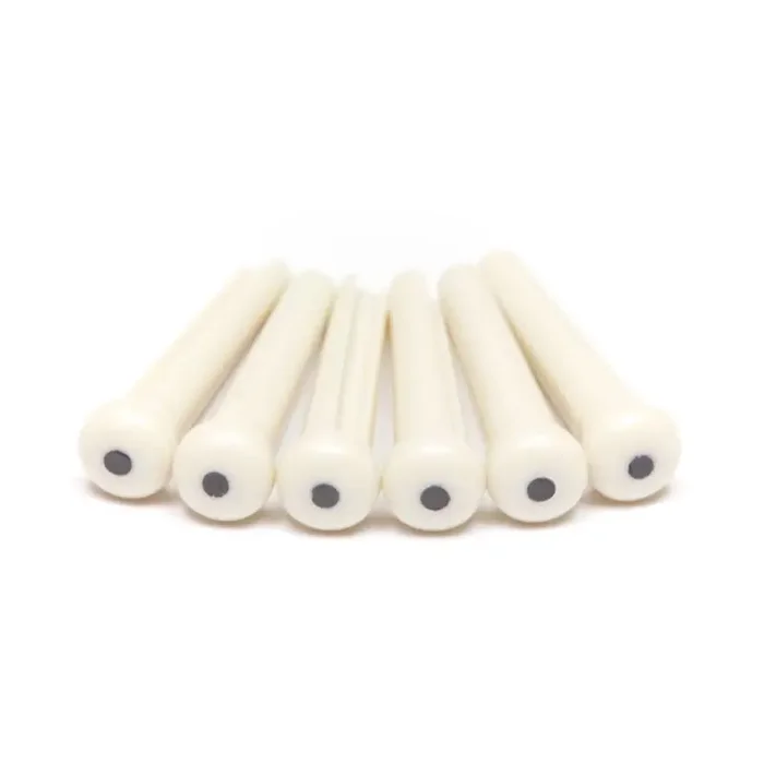 Graph Tech TUSQ LP-1122-60 – Traditional Style Bridge Pins, White, Black Inlay – Luthier‘s Pack, 60 pcs.