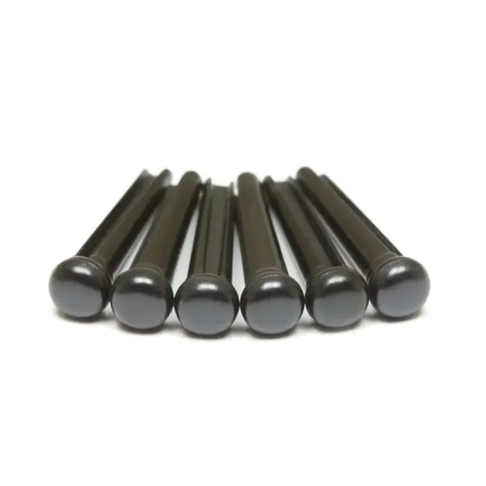 Graph Tech TUSQ PP-2100-01 – Traditional Style Bridge Pins – Black – without Inlay