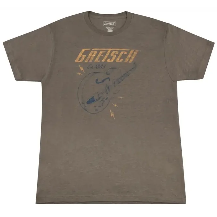 Gretsch® Lightning Bolt T-Shirt, brn L