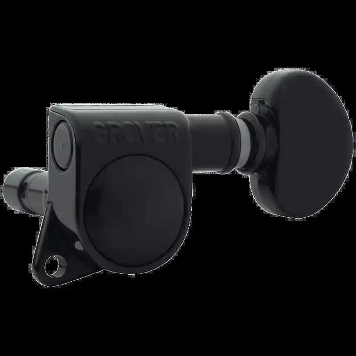 Grover Mini Locking Rotomatics – Black Chrome, Single Left