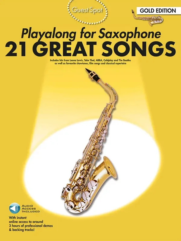 Guest Spot Playalong 21 Great Songs Gold Edition Altsaxophon
