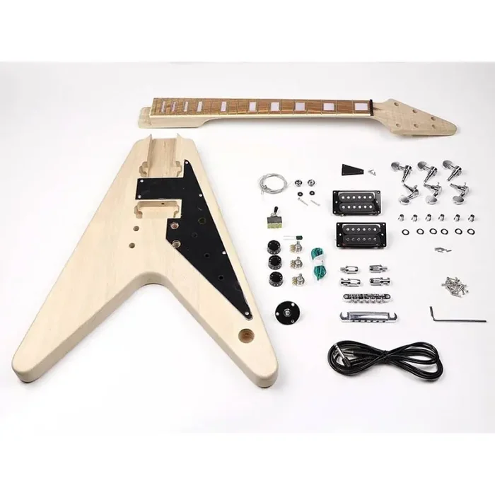 Guitar assembly kit, FV-model, mahogany body, mahogany set neck, pauferro f
