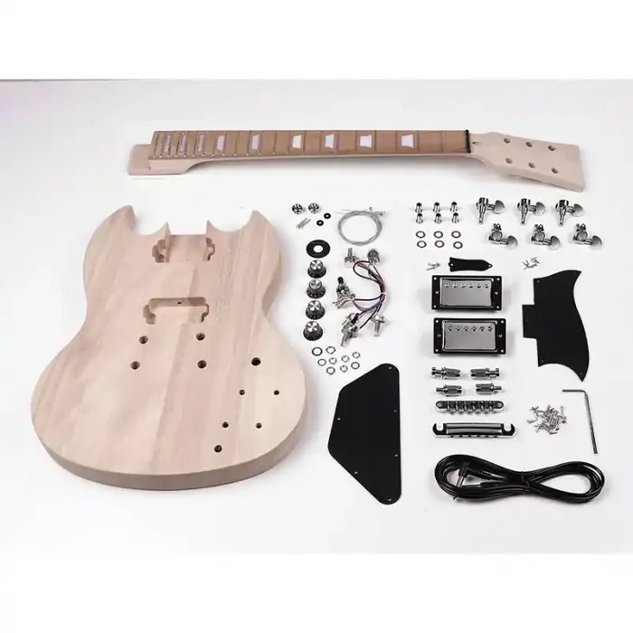 Guitar assembly kit, SG model, basswood body, 22 frets, bolt-on neck