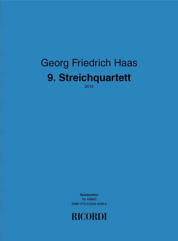 Haas 9. Streichquartett (German version) Streichquartett