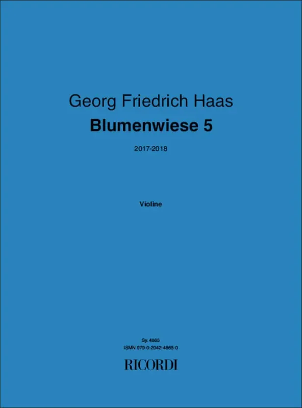 Haas Blumenwiese 5 Violine Solo
